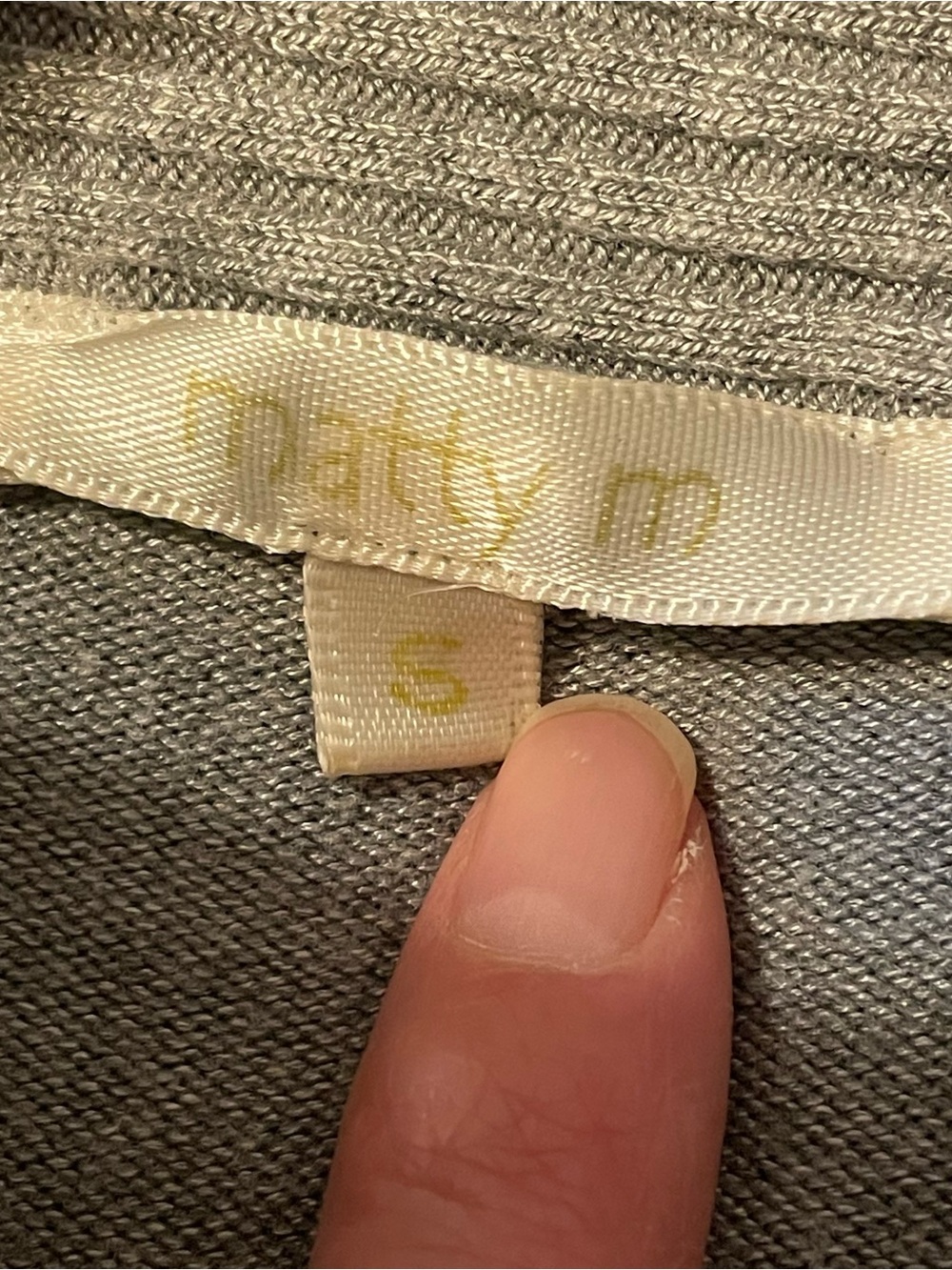 Matty M Gray Open-Front Draped Ribbed Cardigan - Picture 6 of 8